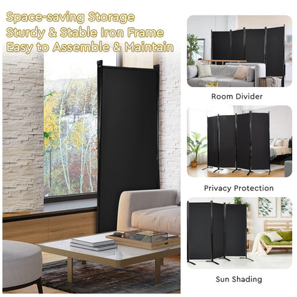 4 Panel Freestanding Wall Privacy Screen Protector (220 x 173cm)