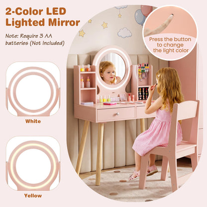 Kids Dressing Table, Girls Vanity Set