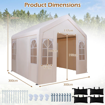 3 x 3 m Heavy Duty Garden Gazebo, Large Marquee Party Tent