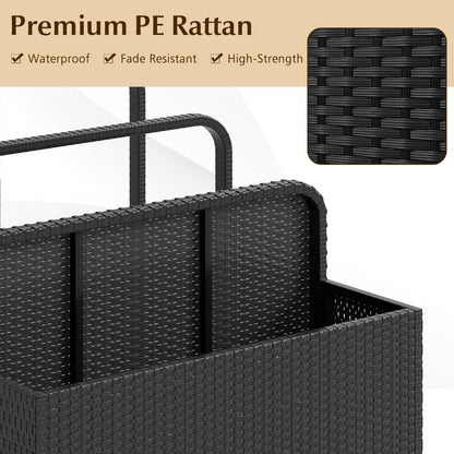 Rolling Poolside Float Storage with 2 Towel Rack and Wheels
