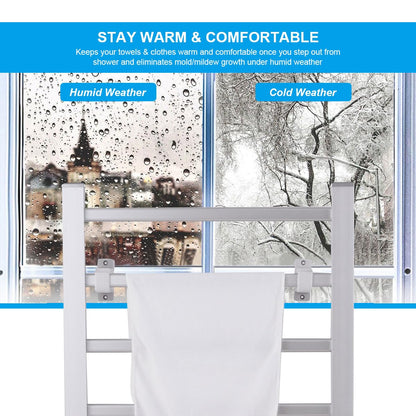 2-in-1 Electric Towel Warmer with 6 Bars
