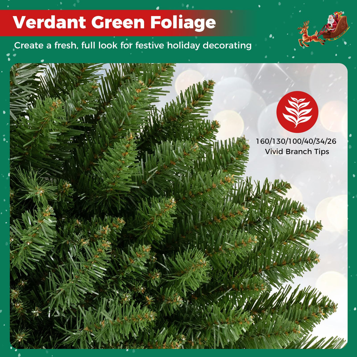 6PCS 36-76cm Nesting Christmas Wreaths Set