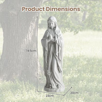 Garden Statue, Tall Virgin Mary/St. Francis Statue, Indoor Outdoor Religious Sculpture Art Decoration