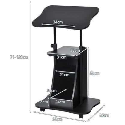 Laptop Cart Height Adjustable with Wheels