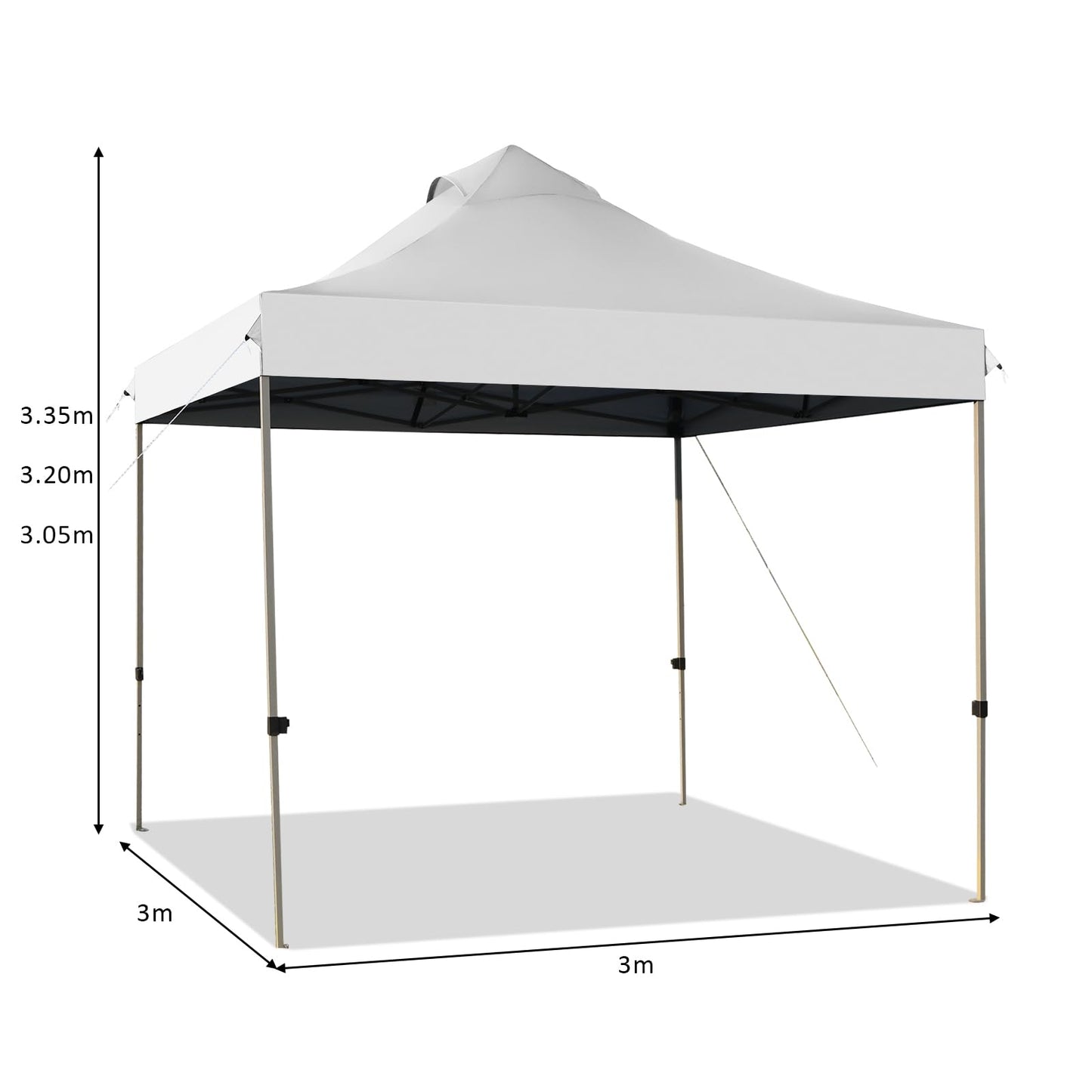 3m x 3m Pop Up Canopy Tent Commercial Instant Shelter