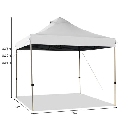 3m x 3m Pop Up Canopy Tent Commercial Instant Shelter