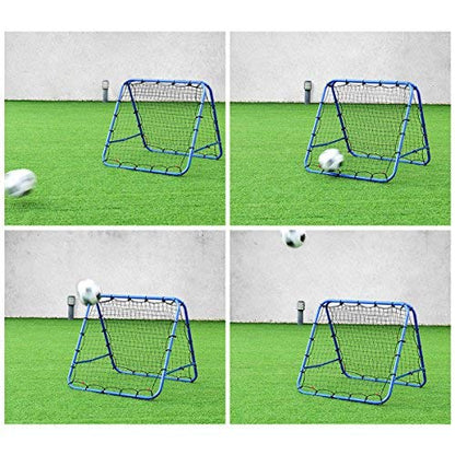 Giantex Football Training Net Double Sided Football Rebounder Adjustable Soccer Target Goal for Kids and Children to Practice