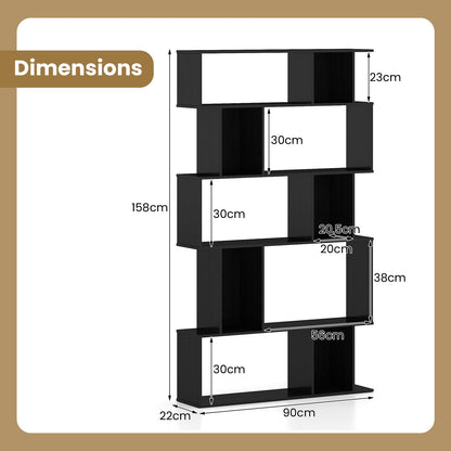Home Office Industrial Decorative Bookshelf Display Stand Rack