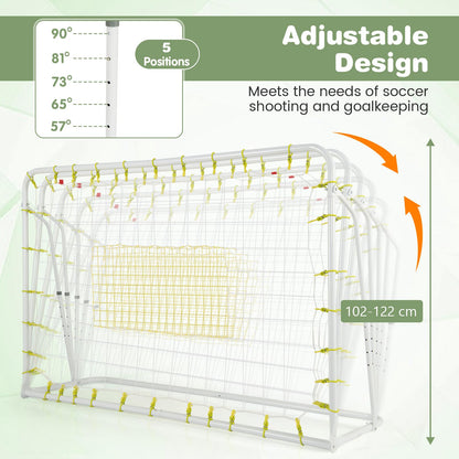 6.1 ft x 4 ft Weatherproof Angle-Adjustable Rebounder Net Football Training Equipment