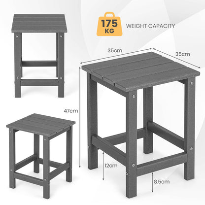 All Weather HDPE Square Adirondack Table Garden Coffee Table