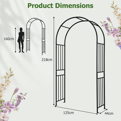 Metal Garden Arch, Large Archway Trellis Pergola Arbour for Rose Vines Climbing Plant, Patio Arbor Decoration Stand