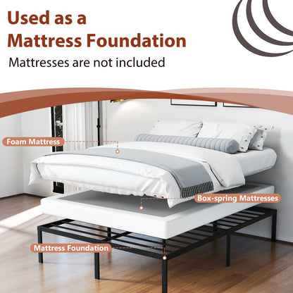 King and Double Size Heavy Duty Metal Platform Bed Frame