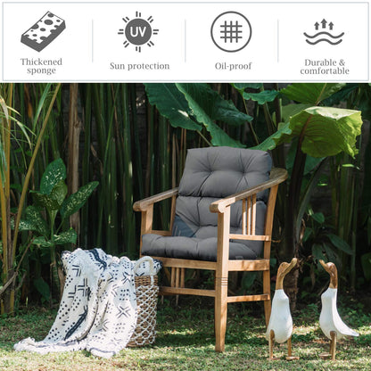 Thick Rocking Chaise Lounge Chair Pad with Non-Slip Rope Belts