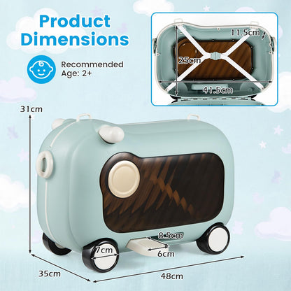 Kids Ride-on Luggage, 2-in-1 Children Suitcase