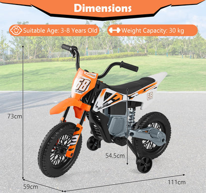 12V Kids Dirt Bike with Twist Throttle Grip Electric Motorcycle with Music