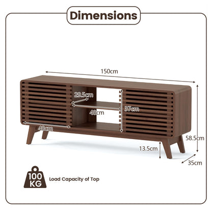 TV Stand for TVs up to 65 Inches Entertainment Center with Sliding Doors