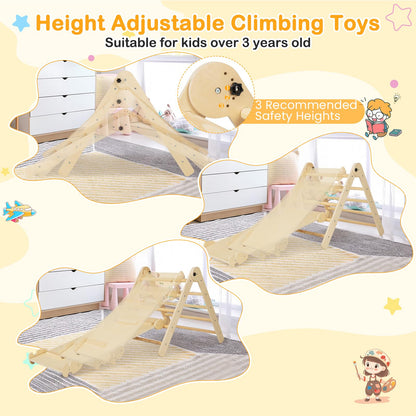 Foldable Kids Indoor Gym Playset with Double-side Ramp