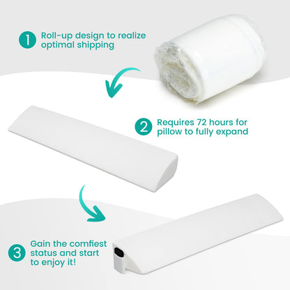 Full/Queen Size Bed Wedge Pillow with Side Pocket