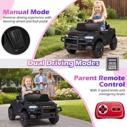 12V Kids Ride on Car with Remote Control, Lights
