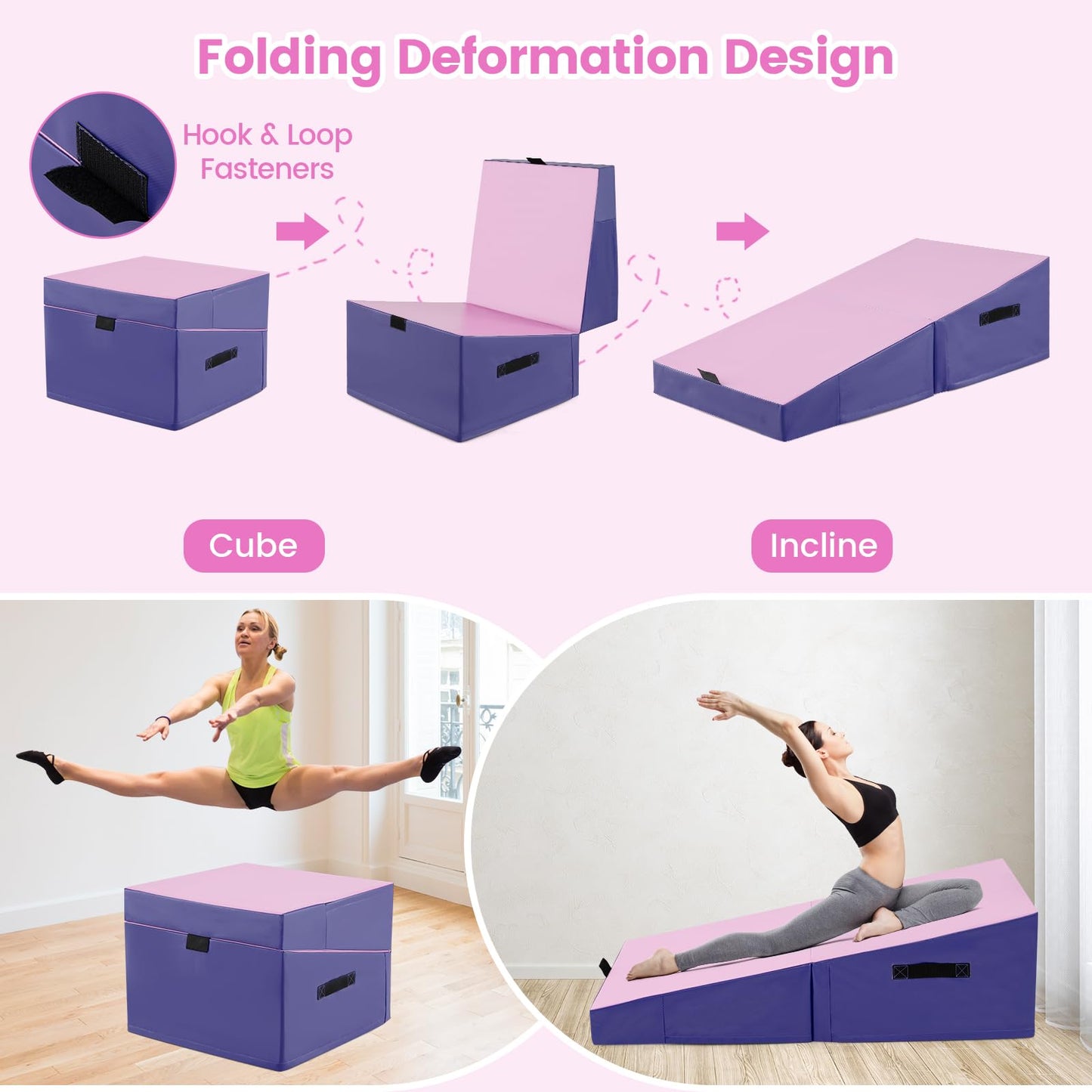 Incline Gymnastics Mat Indoor Outdoor Folding Exercise Yoga Mat