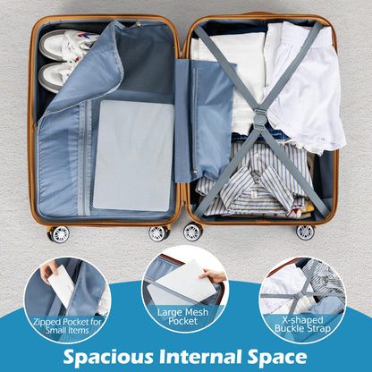 Large/Medium/Small Carry on Suitcase Sets with Premium Wheels and TSA Approved Lock