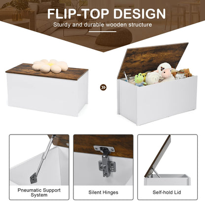 Large Toy Box Organizer with Flip-up Lid