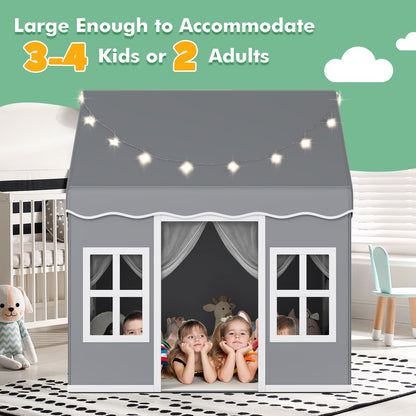 Indoor Kids Play Tent with Star Lights for Children Boys Girls Gift