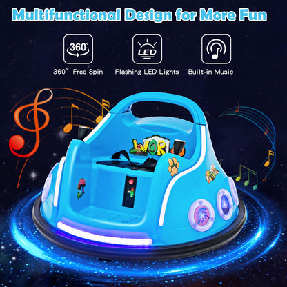 Electric Bumper Car with 360° Spin and Remote Control for Toddlers and Babies