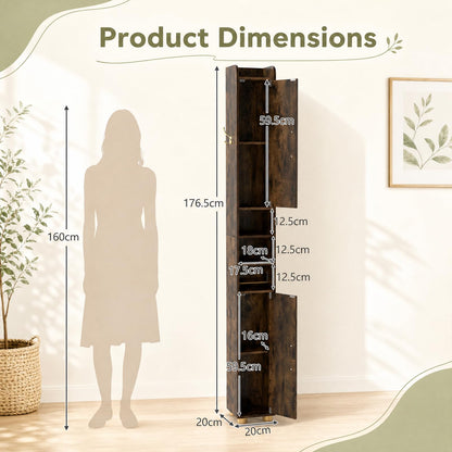Tall Bathroom Cabinet, Slim Bathroom Storage