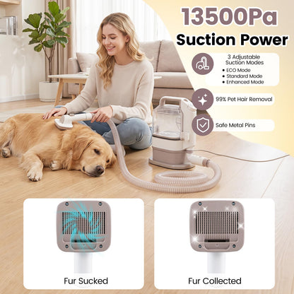 5-in-1 Dog Grooming Vacuum Kit for Shedding with 3 Suction Modes