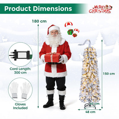 5/6FT Pre-lit Christmas Tree, Hinged Xmas Tree