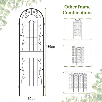 2/4 Pack Garden Trellis, 180/220 x 50cm Galvanized Steel Trellis for Climbing Plants