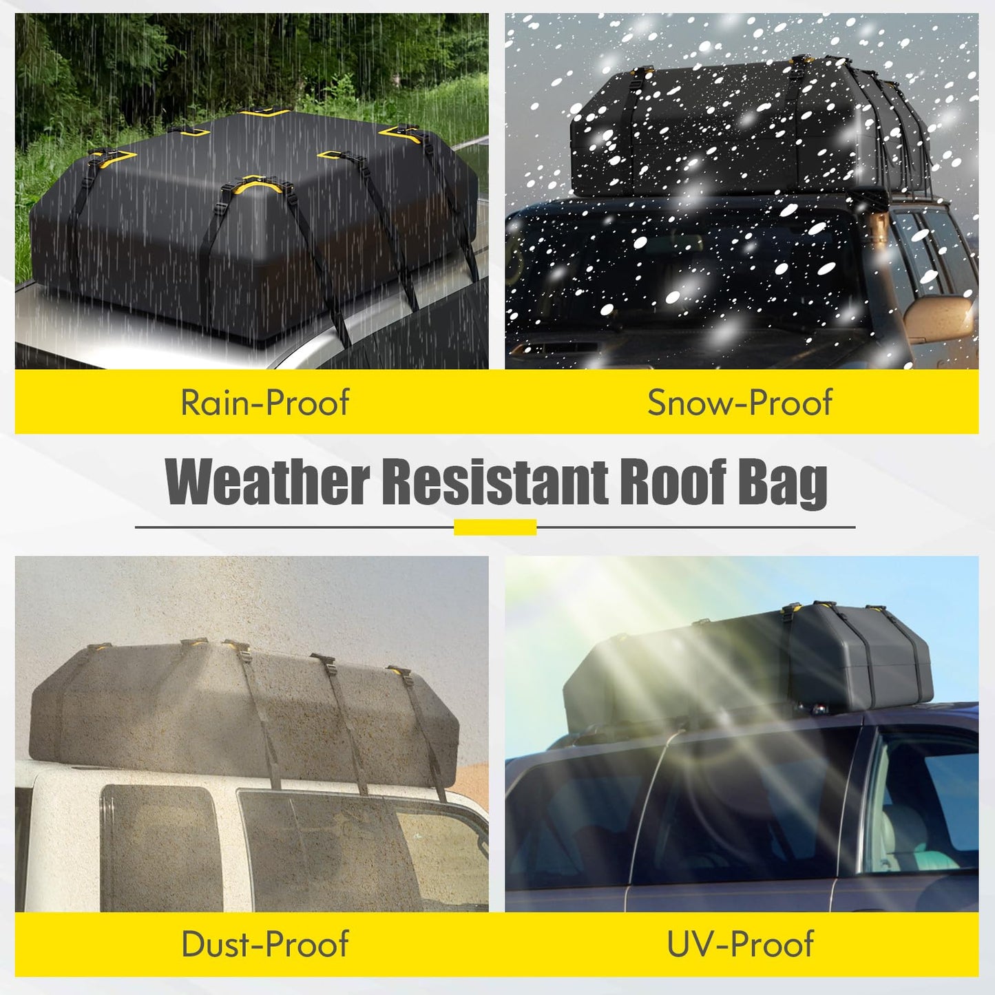 21 Cubic 100% Waterproof Roofing Cargo Carrier with Anti-Slip Mat