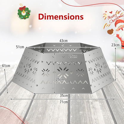 71cm Silver Metal Christmas Tree Collar