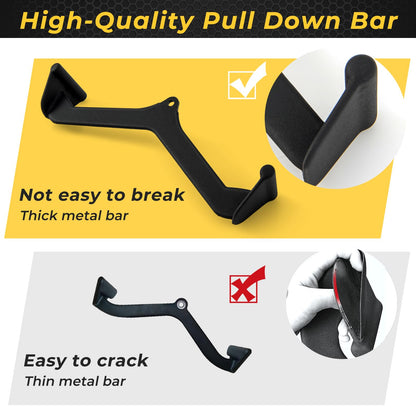 LAT Pulldown Attachment Set T-bar V-bar Pulley Cable Attachments