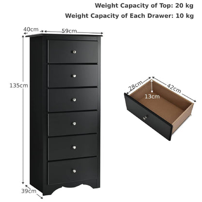 6-Drawer Freestanding Dresser Cabinet