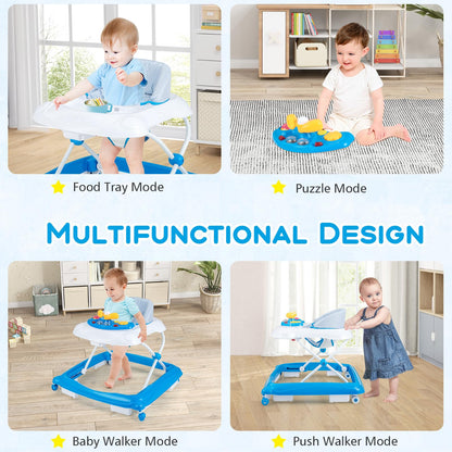 Foldable Infant Activity Center with 3 Adjustable Heights
