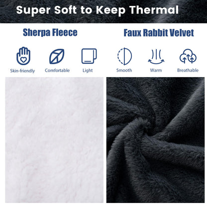 Electric Heated Blanket Throw with 10 Heat Settings