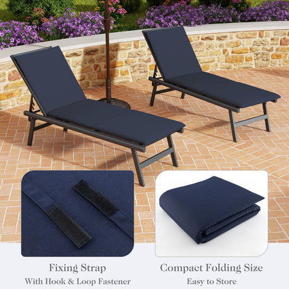 182x59cm Garden Recliner Cushions Chaise Sunlounger Replacement Pad
