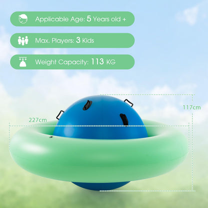 Inflatable Dome Rocker Bouncer for Kids with 6 Built-in Handles