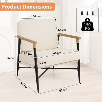 Modern Lounge Chair with Removable Zippered Cushions