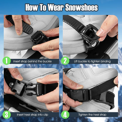 Snow Shoes for Men Women Youth Kids, 30 Inches Aluminum Terrain Snowshoes