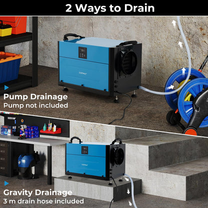 50/70L/Day Crawl Space Dehumidifier with 3 Modes and 24H Timer
