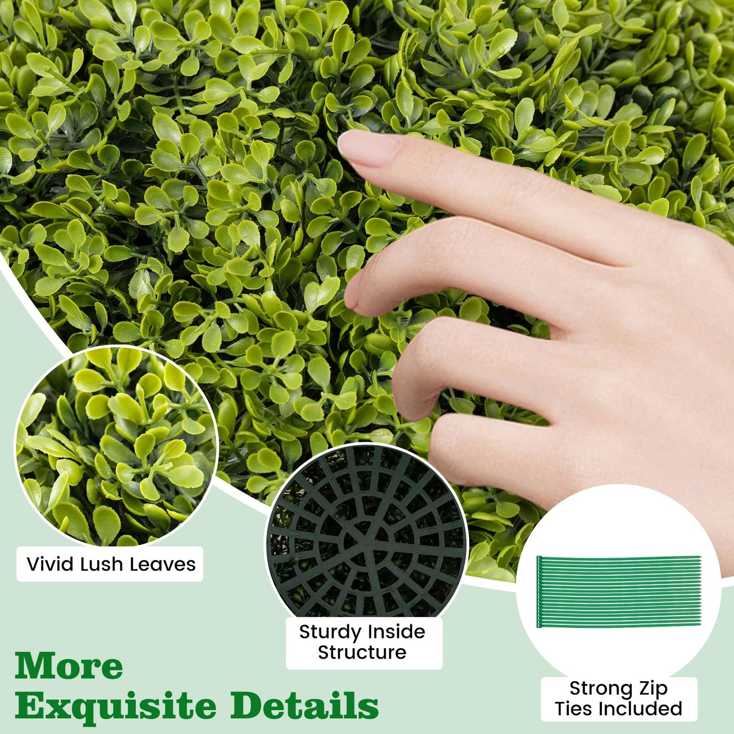 50CM Artificial Topiary Balls Set of 2 Round Fake Boxwood Topiary Leaf Plants