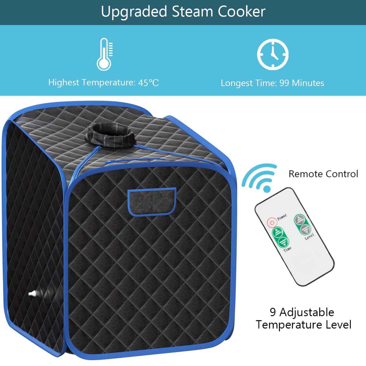 Portable Steam Sauna Tent Private Sauna Spa with Adjustable Temperature