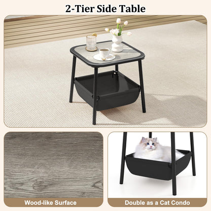 Giantex 3-Piece Patio Bistro Set, Garden Furniture Set with Coffee Table and Chairs