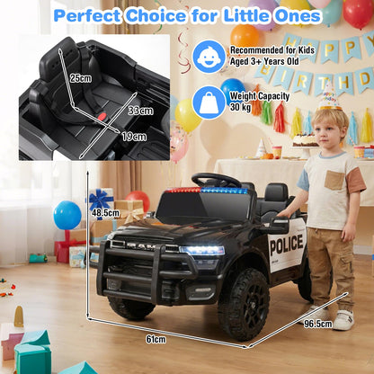 12V Kids Ride on Car with Remote Control, Lights