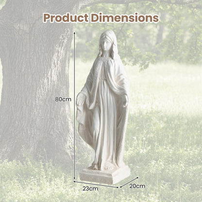 Garden Statue, Tall Virgin Mary/St. Francis Statue, Indoor Outdoor Religious Sculpture Art Decoration