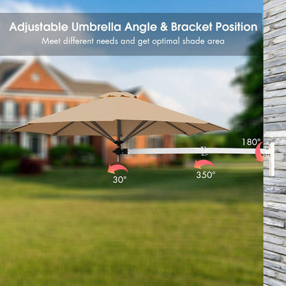 Outdoor Tilting Sunshade Umbrella with Large Shading Area