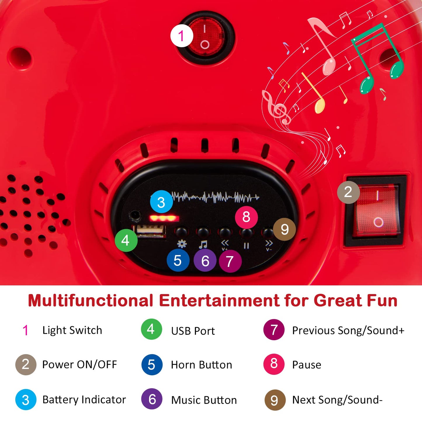 360 Spin Kids Bumper Car 12V Battery Powered Ride On Toy with Remote Control Dual Joysticks